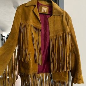 Vintage suede fringe jacket.